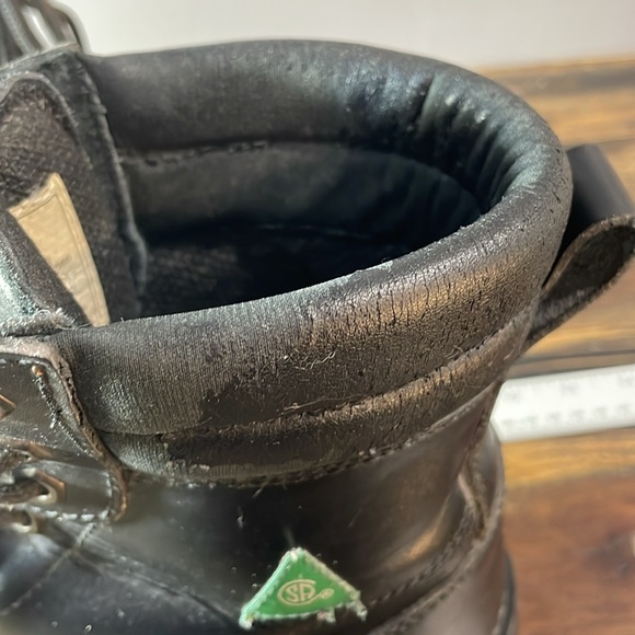 Work Centre steel toe work boots men size 8 black leather - Picture 12 of 17